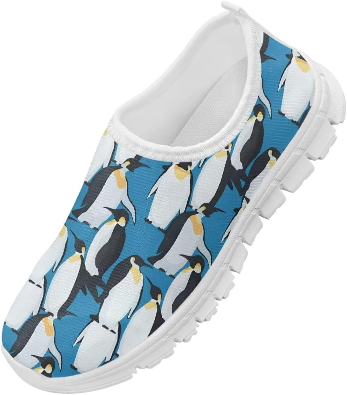 Animal Print Shoes for Girls School Sneakers Breathable Mesh Running Shoes Lightweight Slip on Tennis Shoe