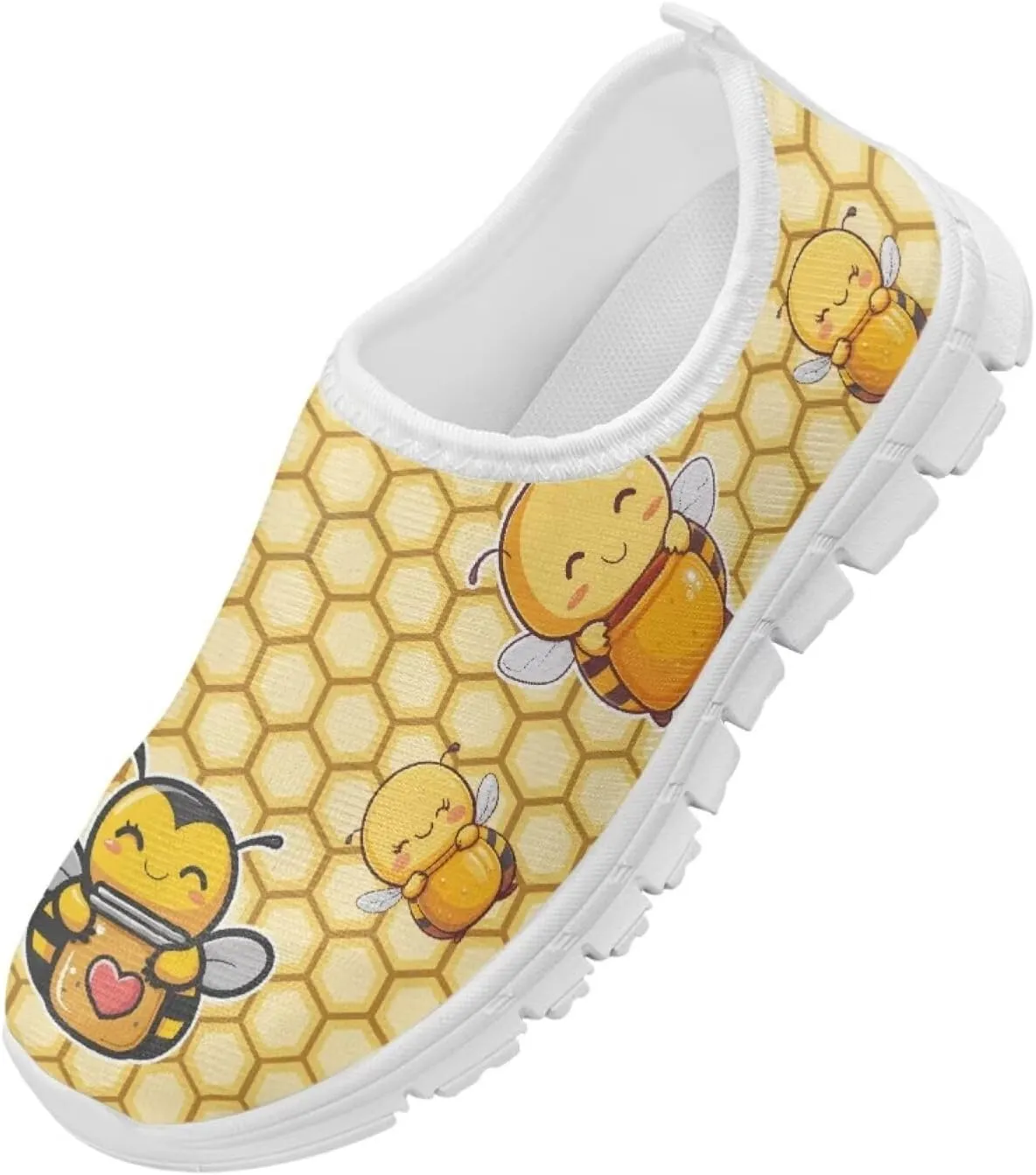 Animal Print Shoes for Girls School Sneakers Breathable Mesh Running Shoes Lightweight Slip on Tennis Shoe