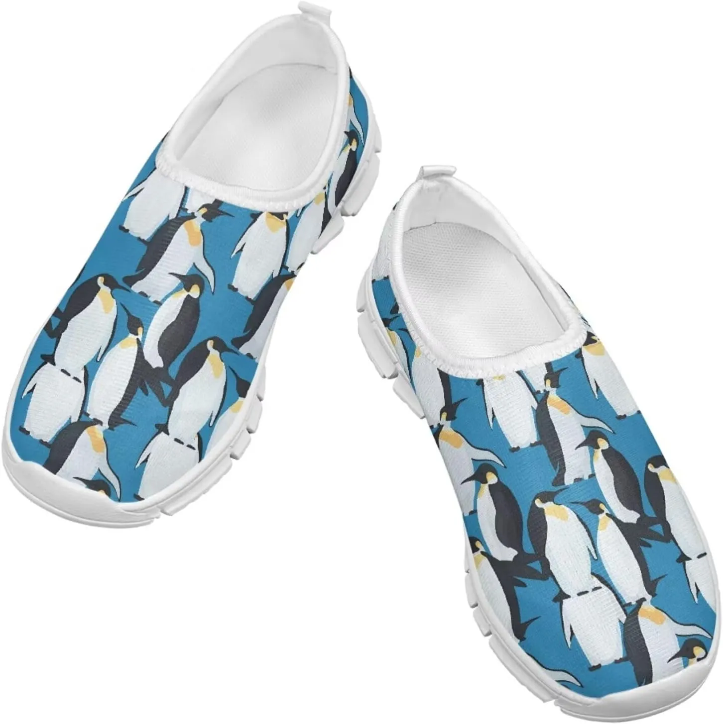 Animal Print Shoes for Girls School Sneakers Breathable Mesh Running Shoes Lightweight Slip on Tennis Shoe