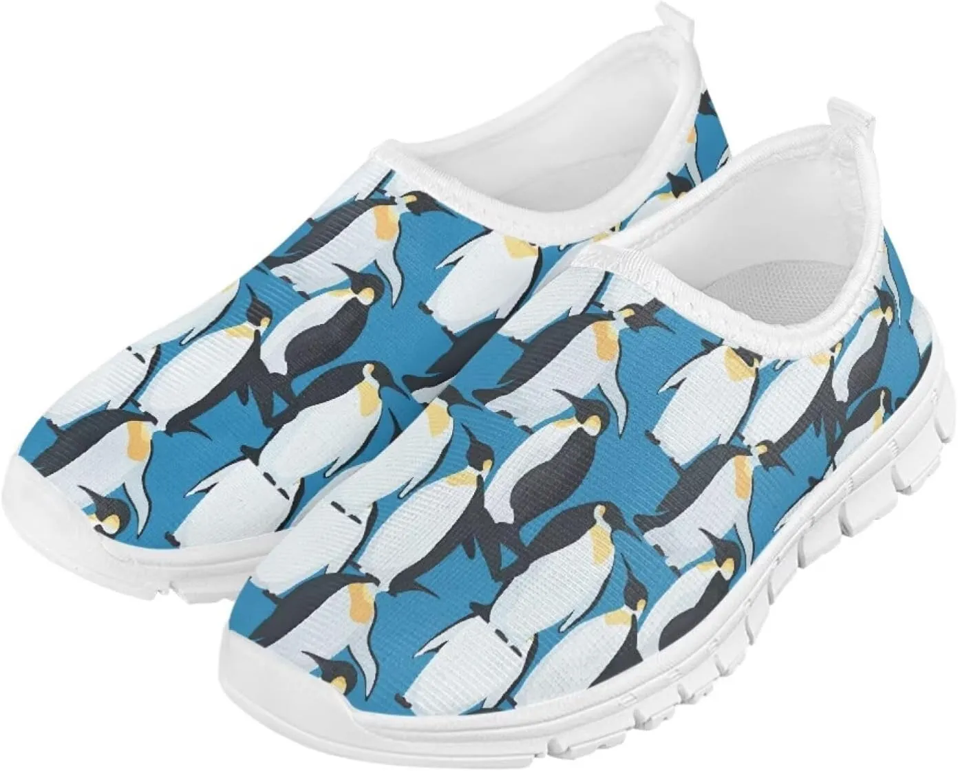 Animal Print Shoes for Girls School Sneakers Breathable Mesh Running Shoes Lightweight Slip on Tennis Shoe