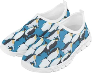 Animal Print Shoes for Girls School Sneakers Breathable Mesh Running Shoes Lightweight Slip on Tennis Shoe