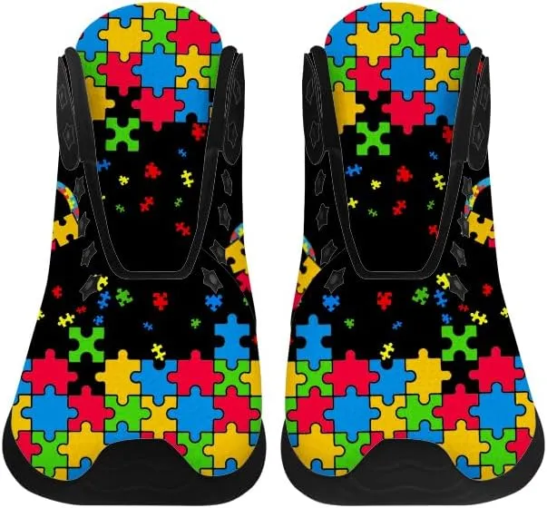 Autism Shoes for Men Women Autism Awareness High Top Sneakers High Top Shoes Gifts for Mom Dad