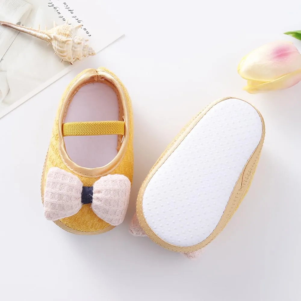 Baby Girl Dress Shoes,Infant Toddler First Walking Mary Jane Flats with Bowknot Non-Slip Soft Sole Wedding Princess