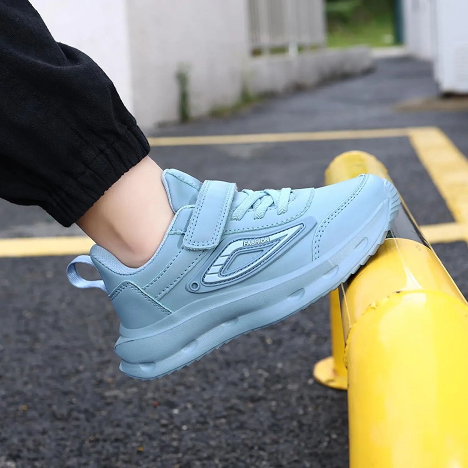 Boys Girls Fitness Workout Running Training Shoes Adjustable Mesh Lightweight Walking Supportive Active Sneaker Boy Kids