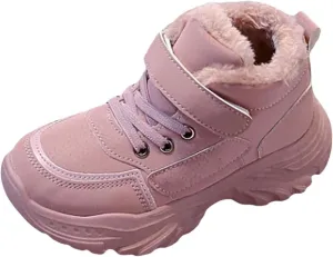 Boys Girls Plush Ankle Boots Winter Slip On Warm  Lined Snow Booties Lightweight Toddler Girl over The Knee Boots