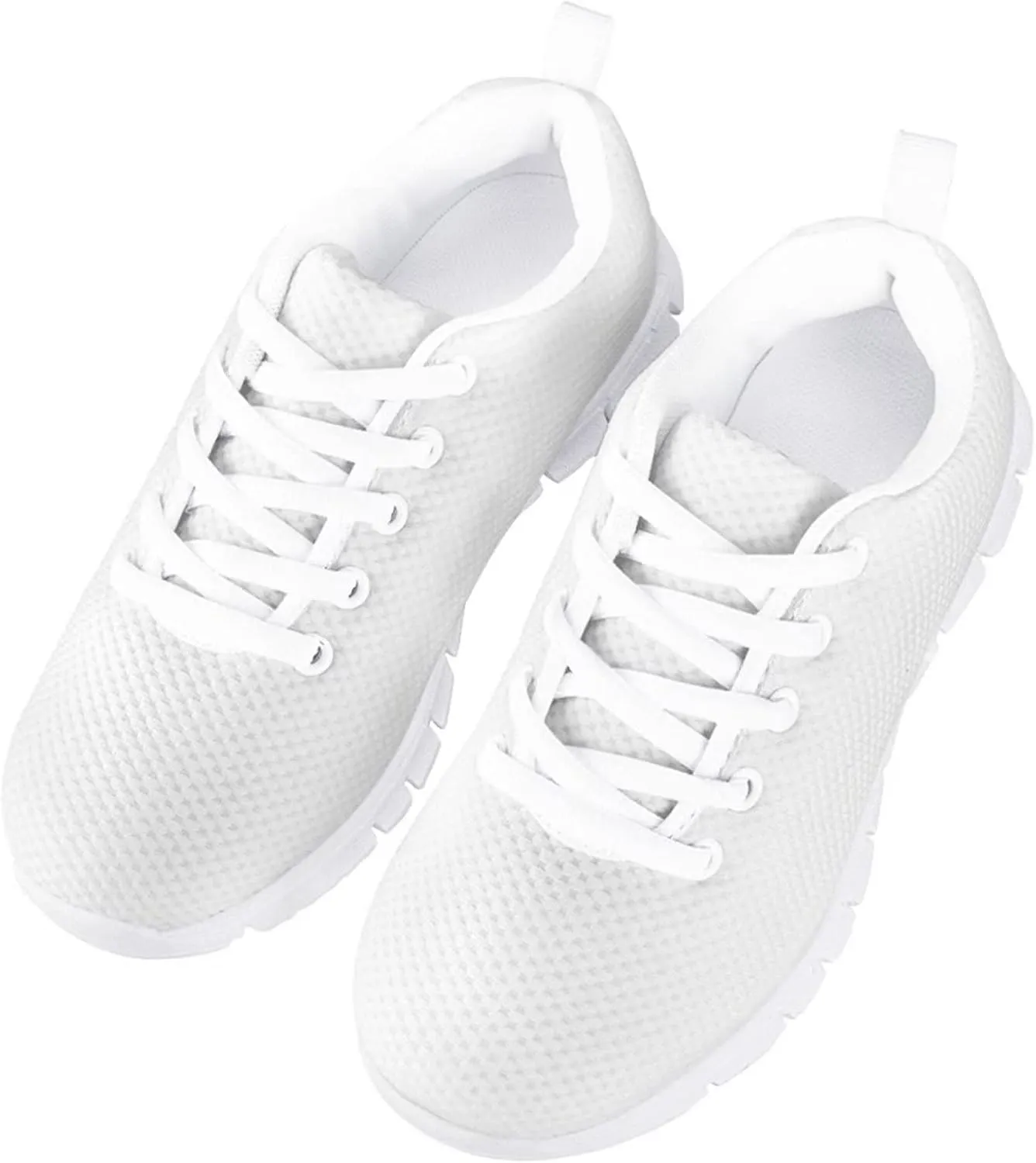 Boys Girls Running Shoes, Lightweight Lace-Up Breathable Mesh Athletic Tennis Sneakers for Little Kid & Big Kid