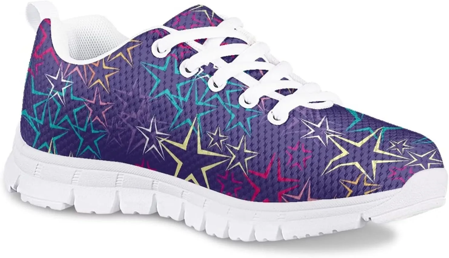 Boys Girls Running Shoes, Lightweight Lace-Up Breathable Mesh Athletic Tennis Sneakers for Little Kid & Big Kid