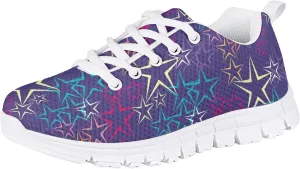 Boys Girls Running Shoes, Lightweight Lace-Up Breathable Mesh Athletic Tennis Sneakers for Little Kid & Big Kid