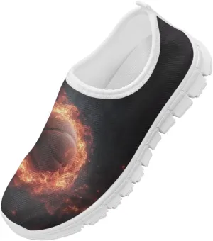 Boys Slip on Sneakers Breathable Lightweight Walking Running Shoes Comfortable Low Top Athletic Shoe