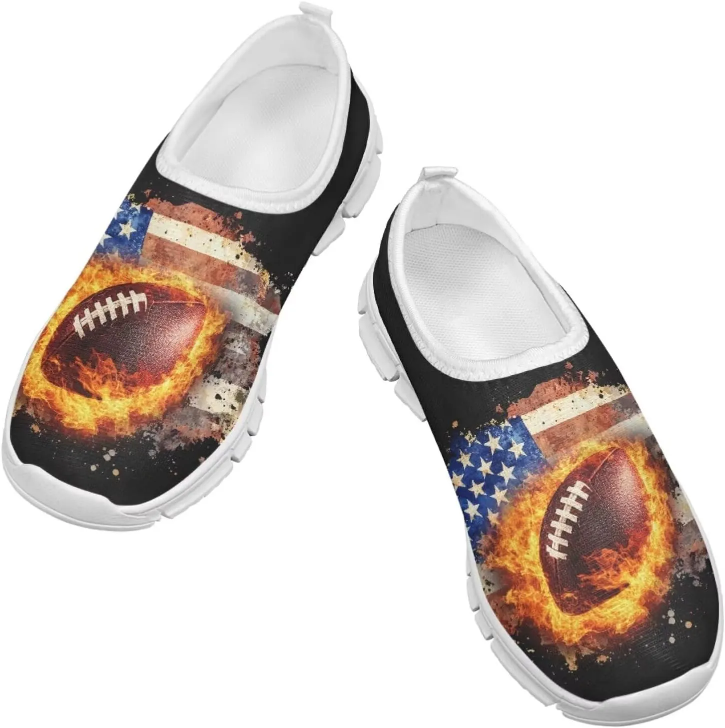 Boys Slip on Sneakers Breathable Lightweight Walking Running Shoes Comfortable Low Top Athletic Shoe