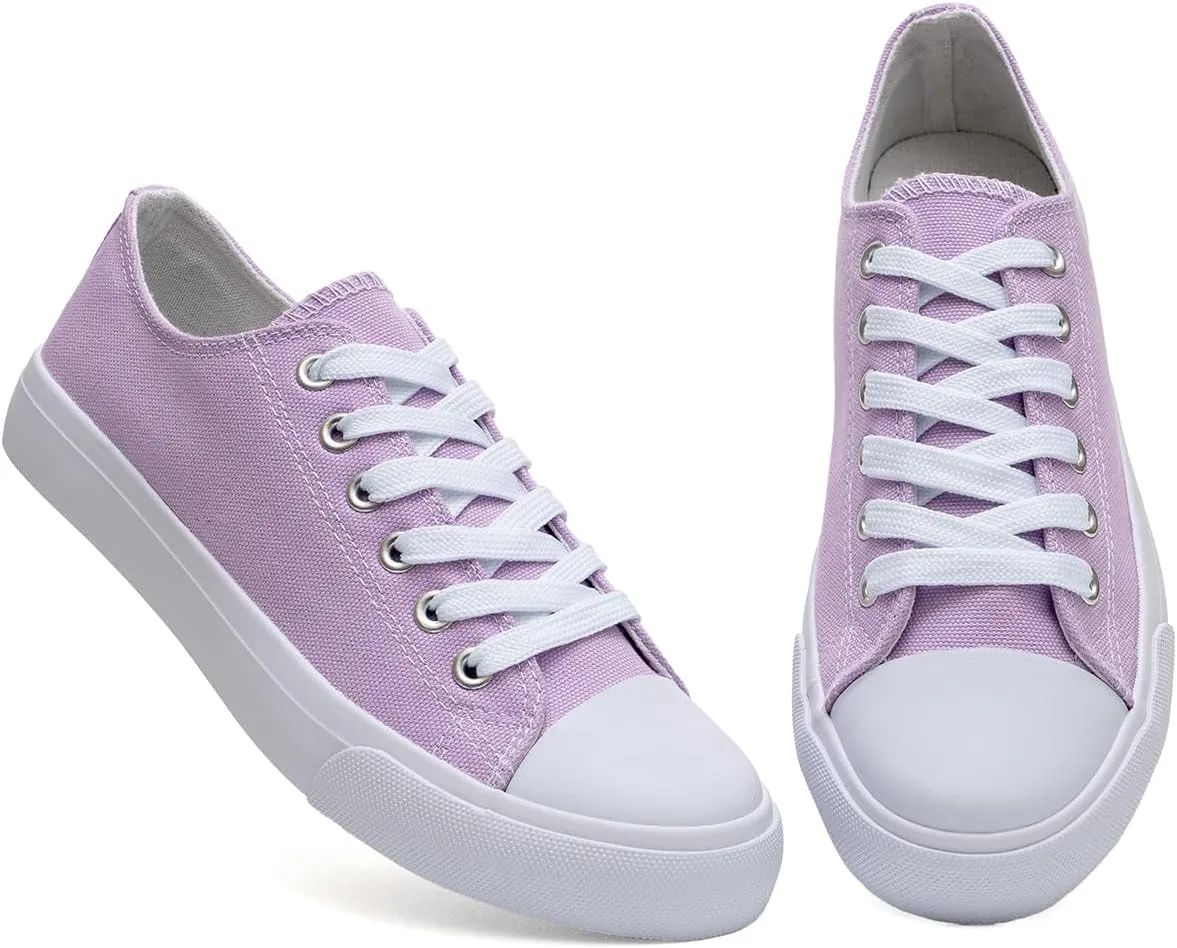 Canvas Shoes for Women Casual Low Top Sneakers Fashion Womens Tennis Shoes for Everyday Wear