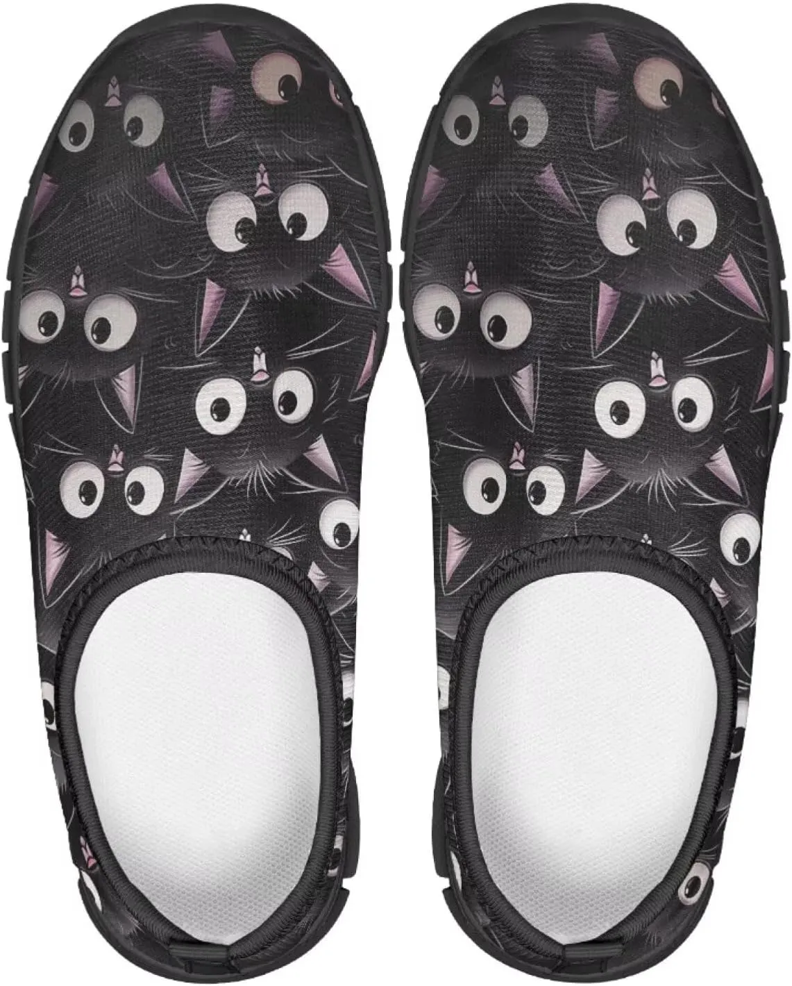 Children Cats Pattern Running Shoes Low-Cut Polyester Fabric Sneakers for Boys Girls Big Kids Little Kids Casual Tennis Shoes