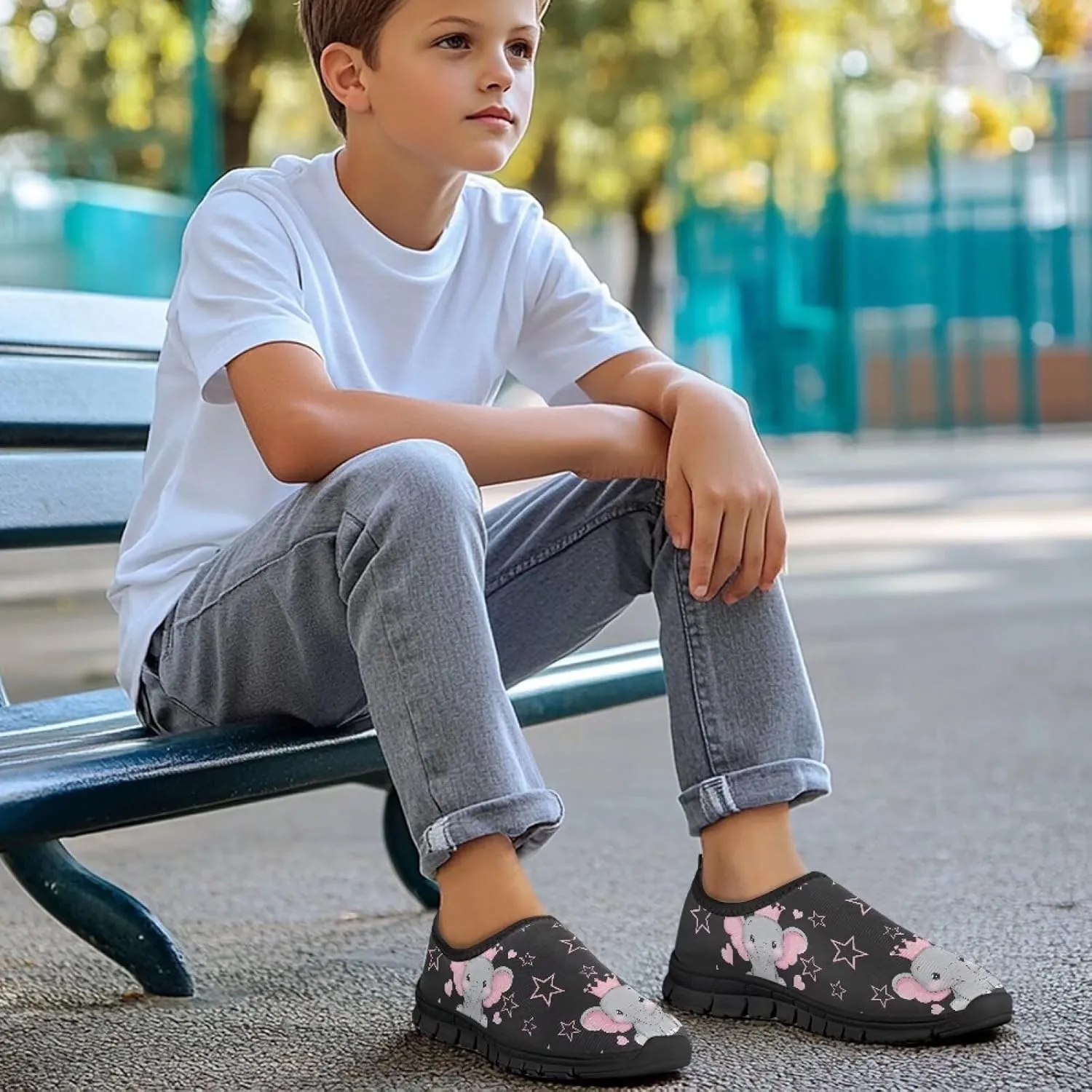 Children's Casual Sneakers,Spring Summer Slip On Flats Sports Shoes for School,Comfortable Hiking Cycling Shoes