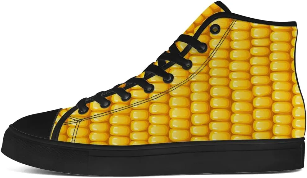 Corn High Top Canvas Shoes Mens Womens High Top Sneakers Lace Up Casual Shoes Gifts for Men Women