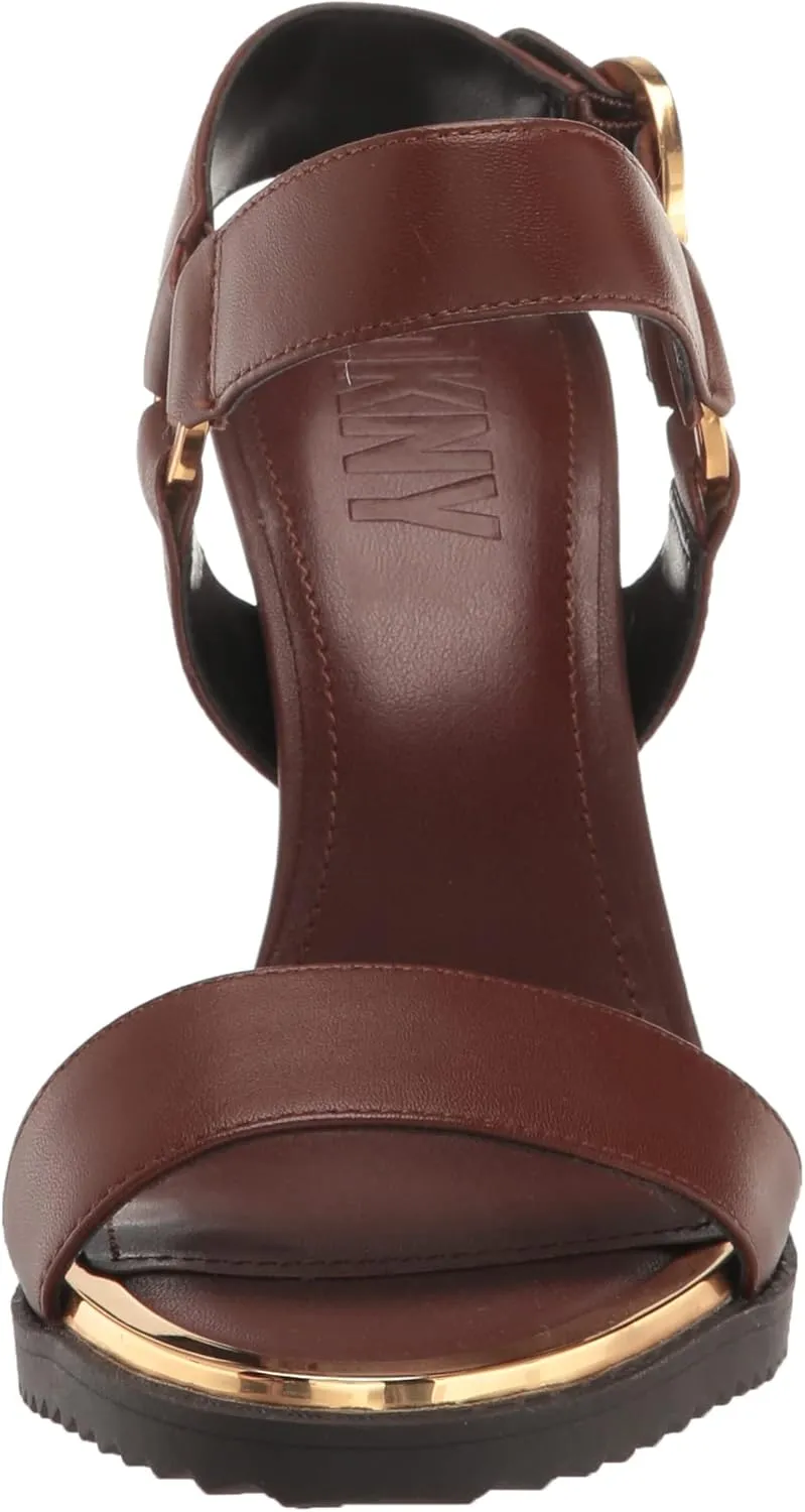 DKNY Women's Everyday Block Heel Blaire-Ankle Strap Heeled Sandal