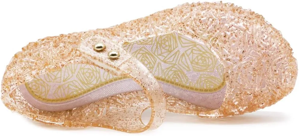 eccbox Princess Girls Sandals Dance Party Cosplay Jelly Shoes Mary Jane for Toddler Kids