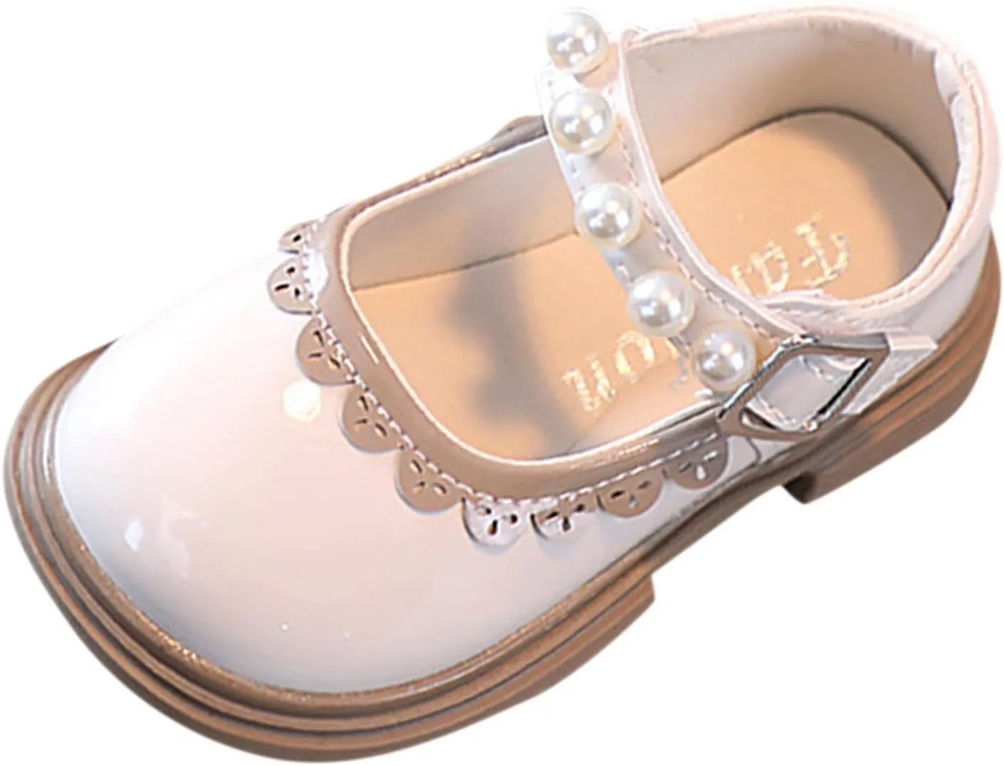 Fashion Autumn Toddler and Girls Casual Shoes Thick Sole Round Toe Buckle Dress Shoes Baby Girl Leather Shoes