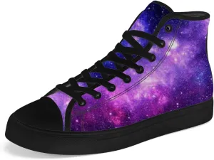 Galaxy High Top Canvas Shoes High Top Sneakers Lace Up Casual Shoes Gifts for Men Women