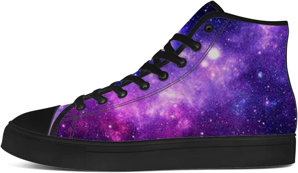 Galaxy High Top Canvas Shoes High Top Sneakers Lace Up Casual Shoes Gifts for Men Women