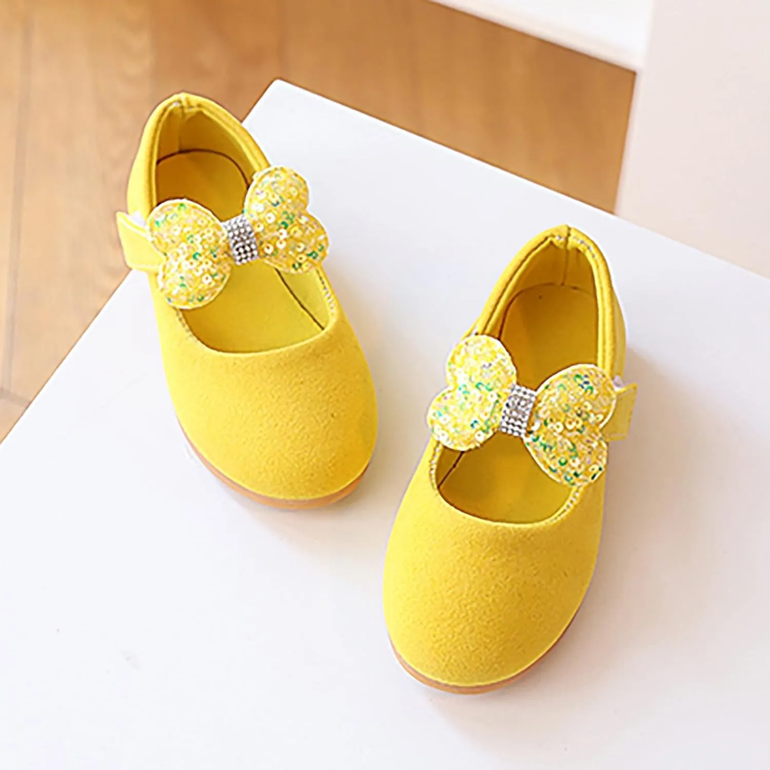 Girls Baby Shoes Sequined Bow Decoration Shoes Sandals Dancing Infant Pearl Bling Single Sandal for Girls