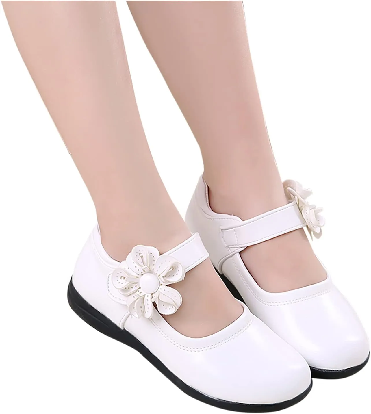 Girls Dress Shoes Toddler Girls School Uniform Shoes Mary Jane Flower Girl Ballet Flats for Princess Dress up Shoes