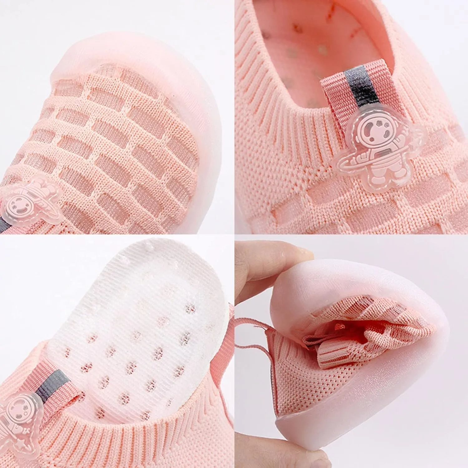 Girls Leisure Shoes Mesh Shoes Breathable Soft Sole Sport Shoes Socks Shoes High Tops Big Kids