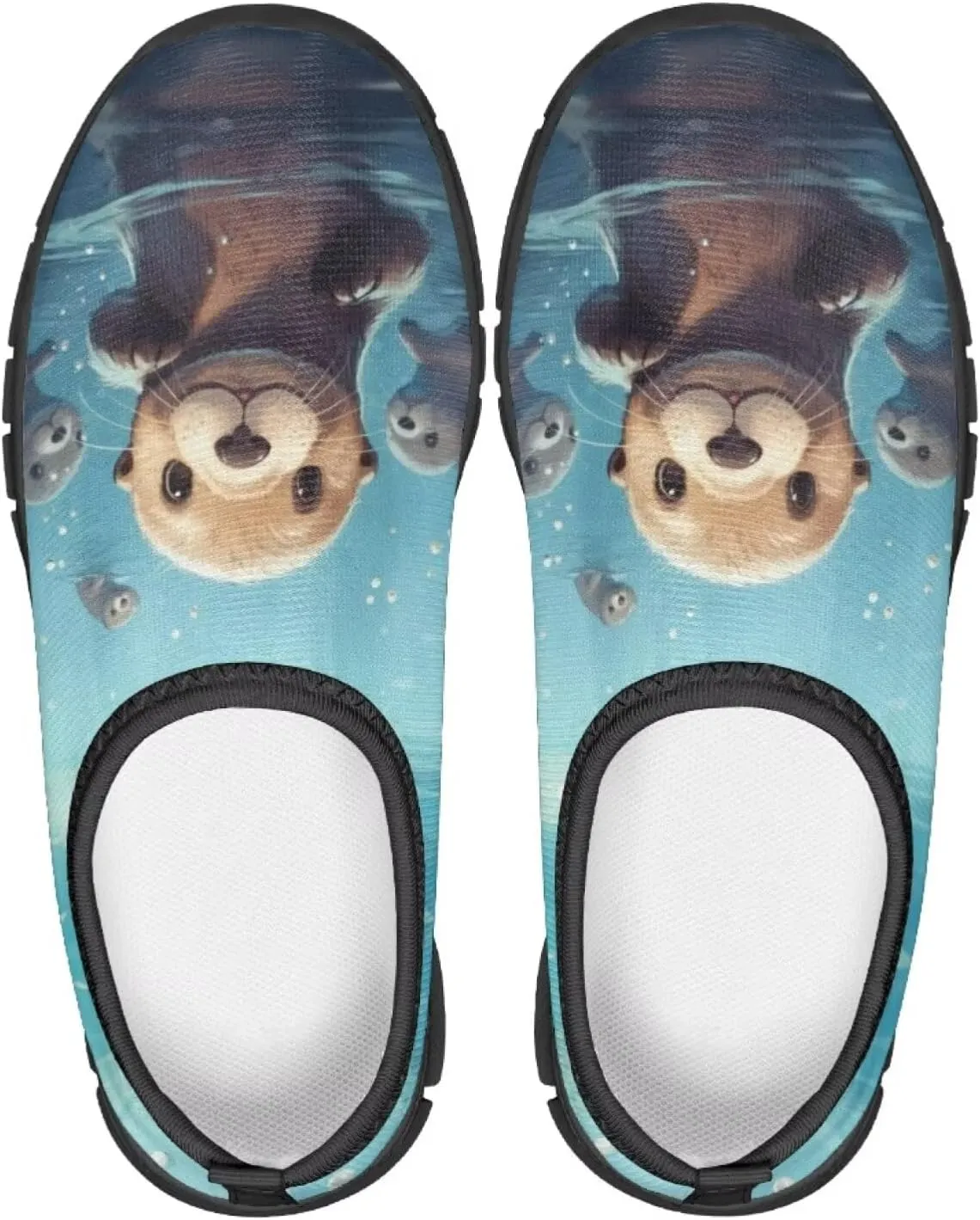 Girls Otter Sneakers Breathable Mesh Running Shoes Lightweight Slip on Tennis Shoe Casual Flats