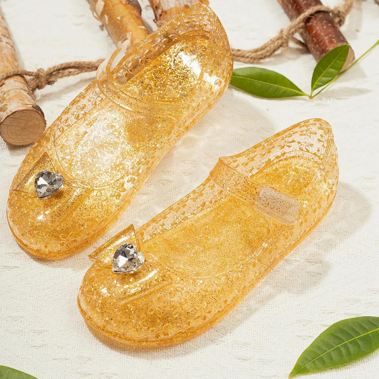 Girls Princess Mary Jane Flats for Dress Up, Dance Party, Cosplay - Jelly Shoes