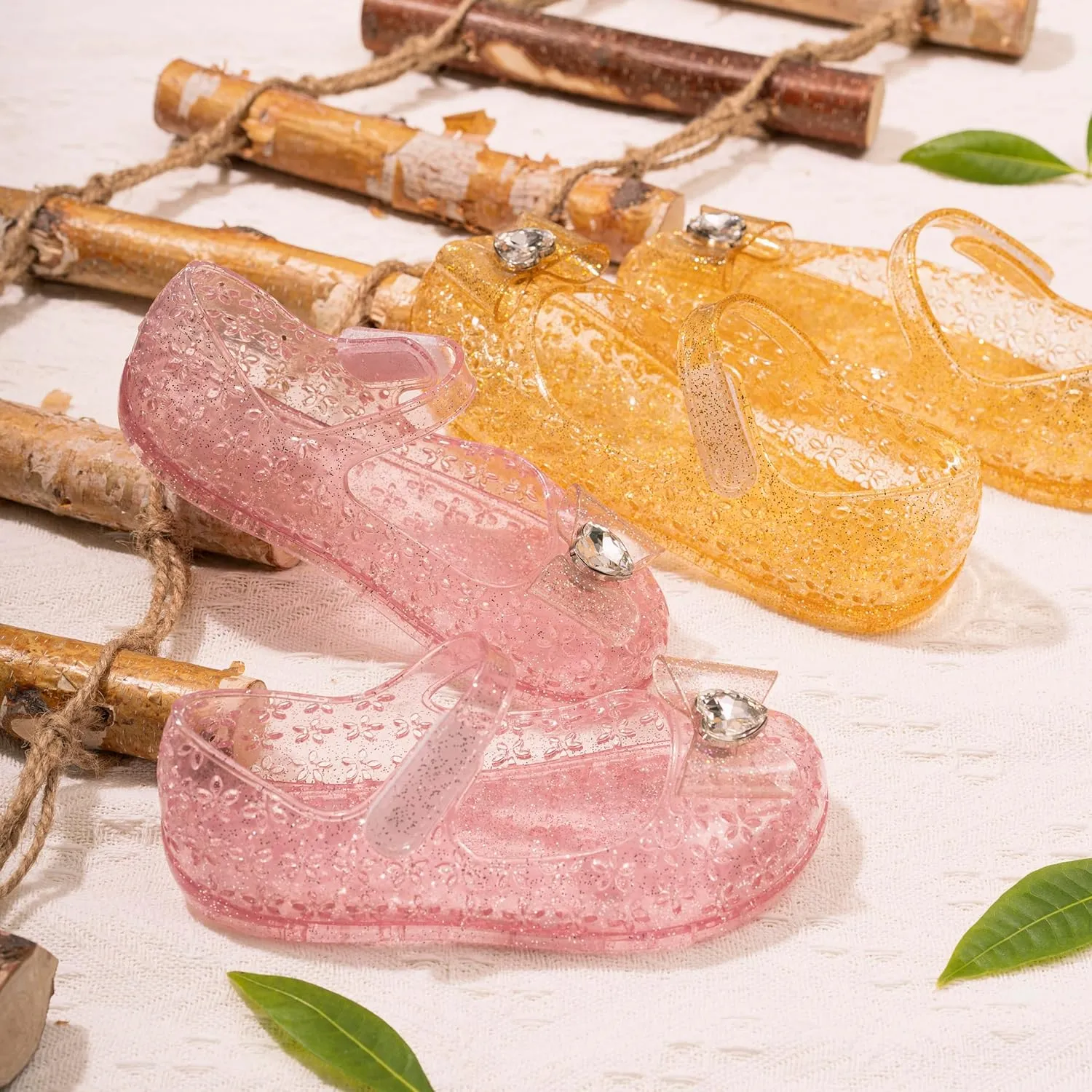 Girls Princess Mary Jane Flats for Dress Up, Dance Party, Cosplay - Jelly Shoes