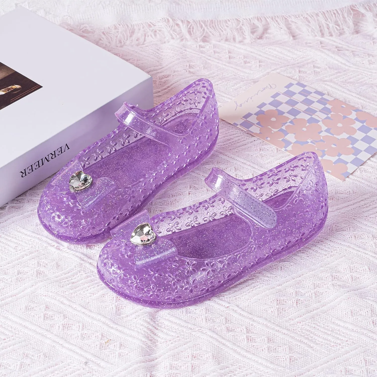 Girls Princess Mary Jane Flats for Dress Up, Dance Party, Cosplay - Jelly Shoes