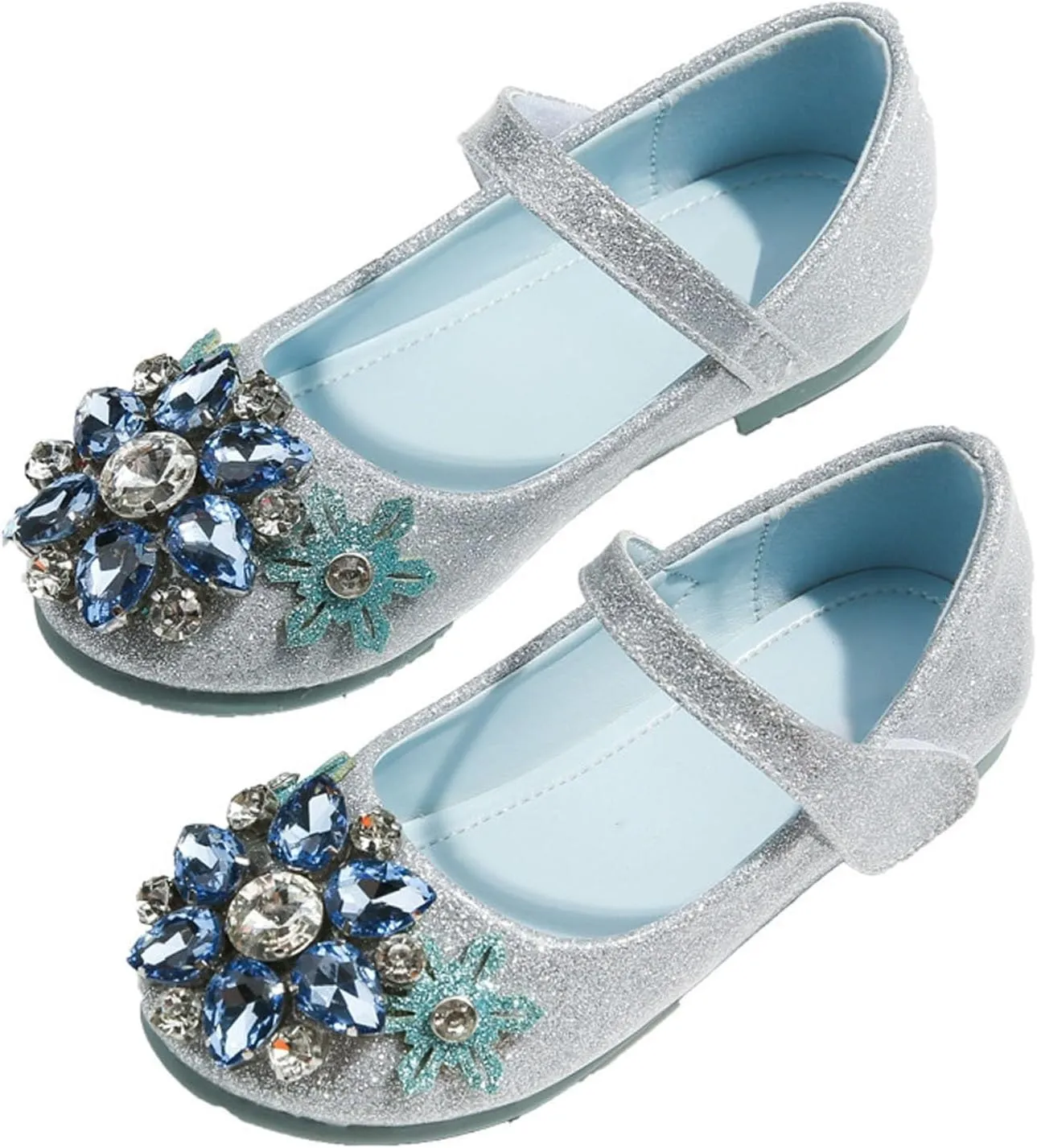 Girls' Sneakers Princess Shoes Crystal Comfortable Soft Soled Little Girls Flat Single Shoes Infant Sandals Girls