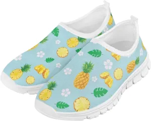 Girls'Running Shoes,Boys'Slip On Flats Lightweight Sports Shoes,Comfortable Elastic Shoes for Playing Walking
