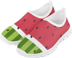 Girls'Running Shoes,Boys'Slip On Flats Lightweight Sports Shoes,Comfortable Elastic Shoes for Playing Walking
