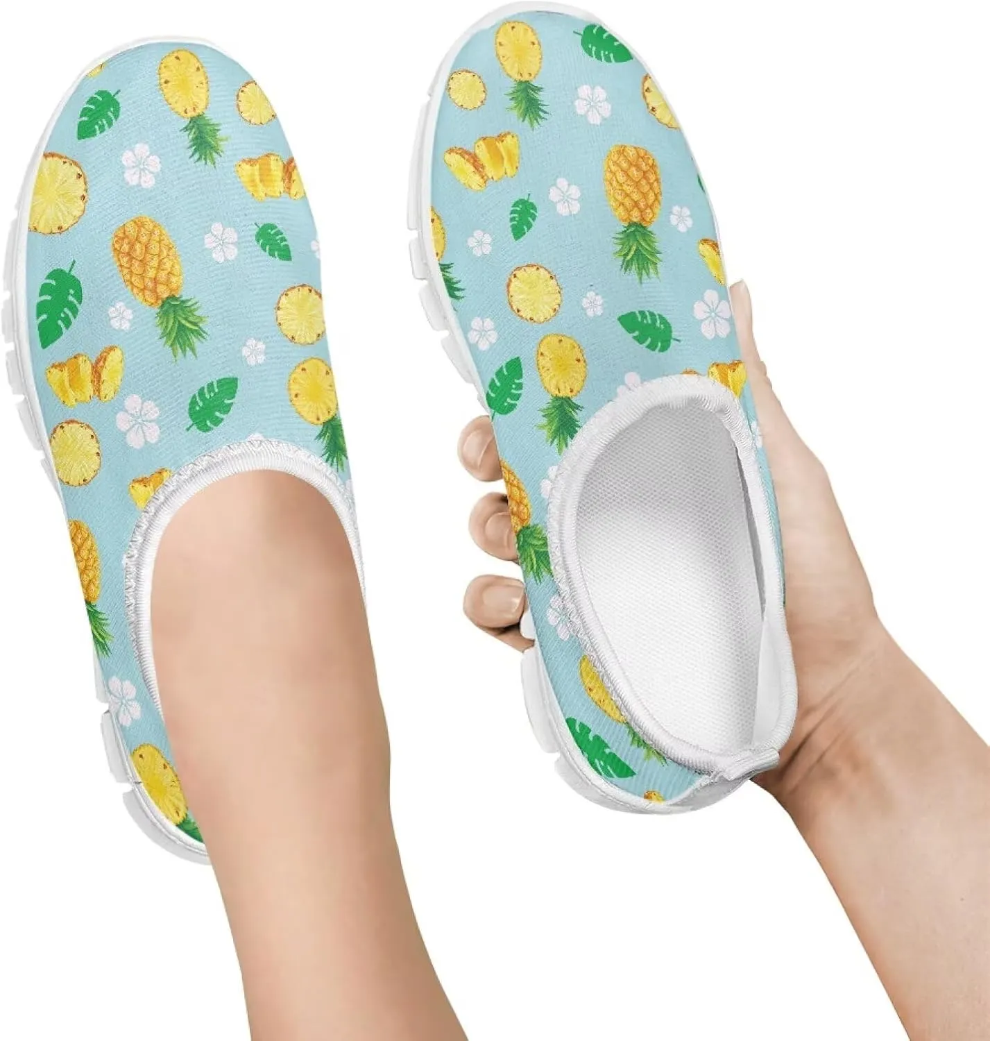 Girls'Running Shoes,Boys'Slip On Flats Lightweight Sports Shoes,Comfortable Elastic Shoes for Playing Walking