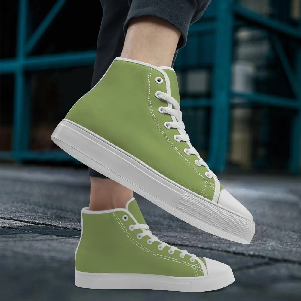 Green High Top Canvas Shoes High Top Sneakers Lace Up Casual Shoes Gifts for Dad Mom