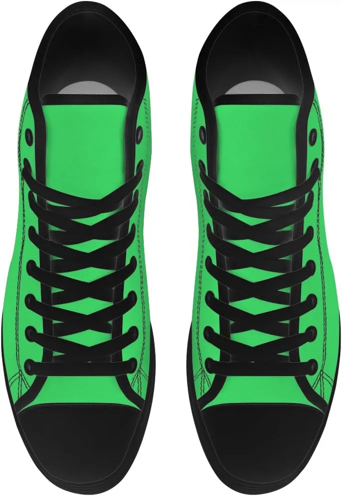 Green High Top Canvas Shoes Womens Mens High Top Sneakers Lace Up Casual Shoes Gifts for Men Women