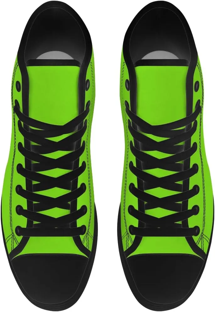 Green High Top Canvas Shoes Womens Mens High Top Sneakers Lace Up Casual Shoes Gifts for Men Women