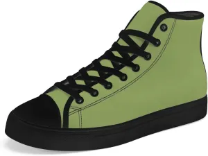 Green High Top Canvas Shoes Womens Mens High Top Sneakers Lace Up Casual Shoes Gifts for Men Women