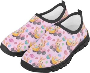Happy Easter Pattern Running Shoes Low-Cut Sneakers for Boys Girls Big Kids Little Kids Casual Tennis Shoes