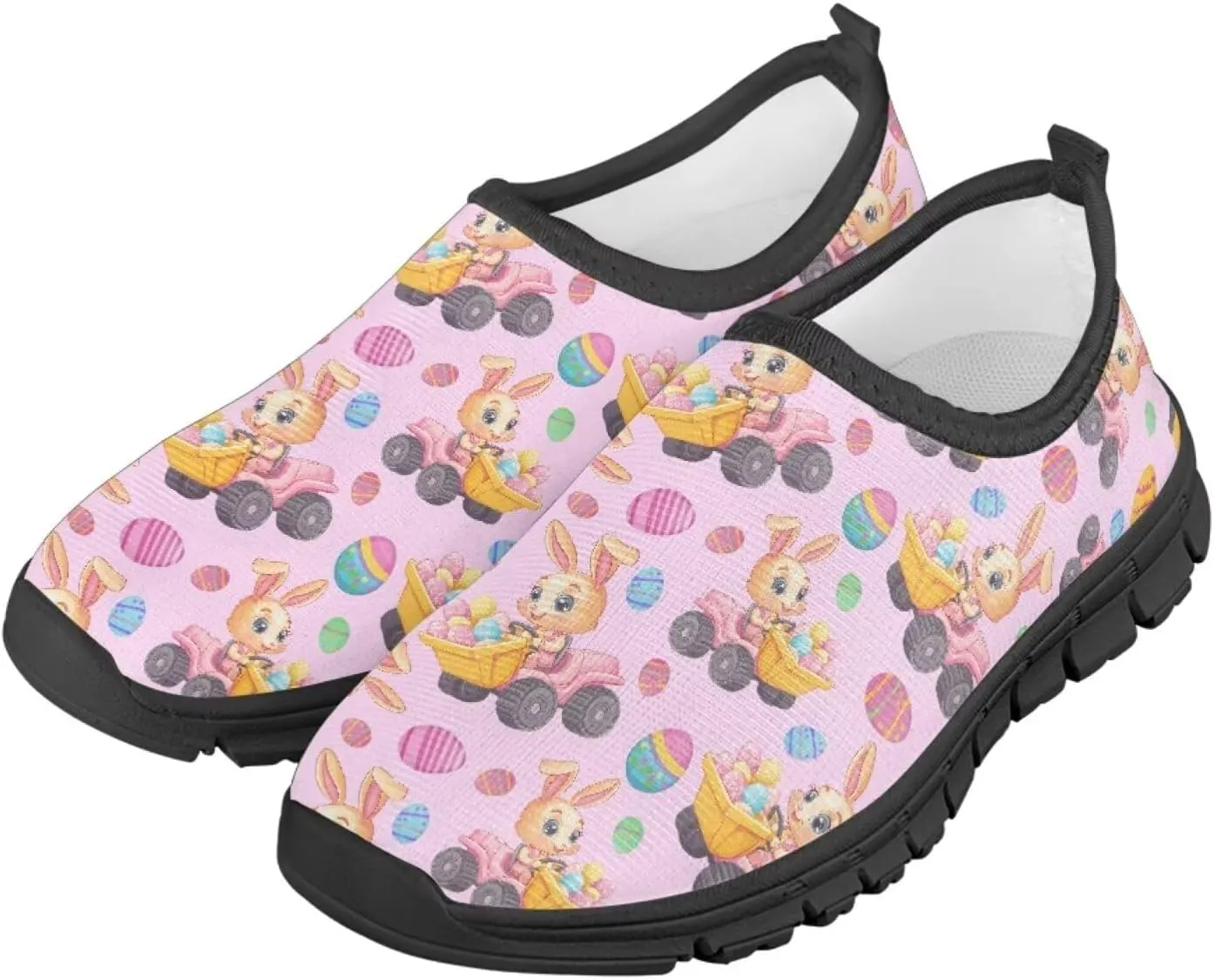 Happy Easter Pattern Running Shoes Low-Cut Sneakers for Boys Girls Big Kids Little Kids Casual Tennis Shoes