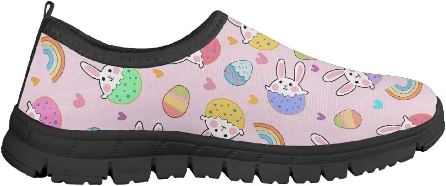 Happy Easter Pattern Running Shoes Low-Cut Sneakers for Boys Girls Big Kids Little Kids Casual Tennis Shoes