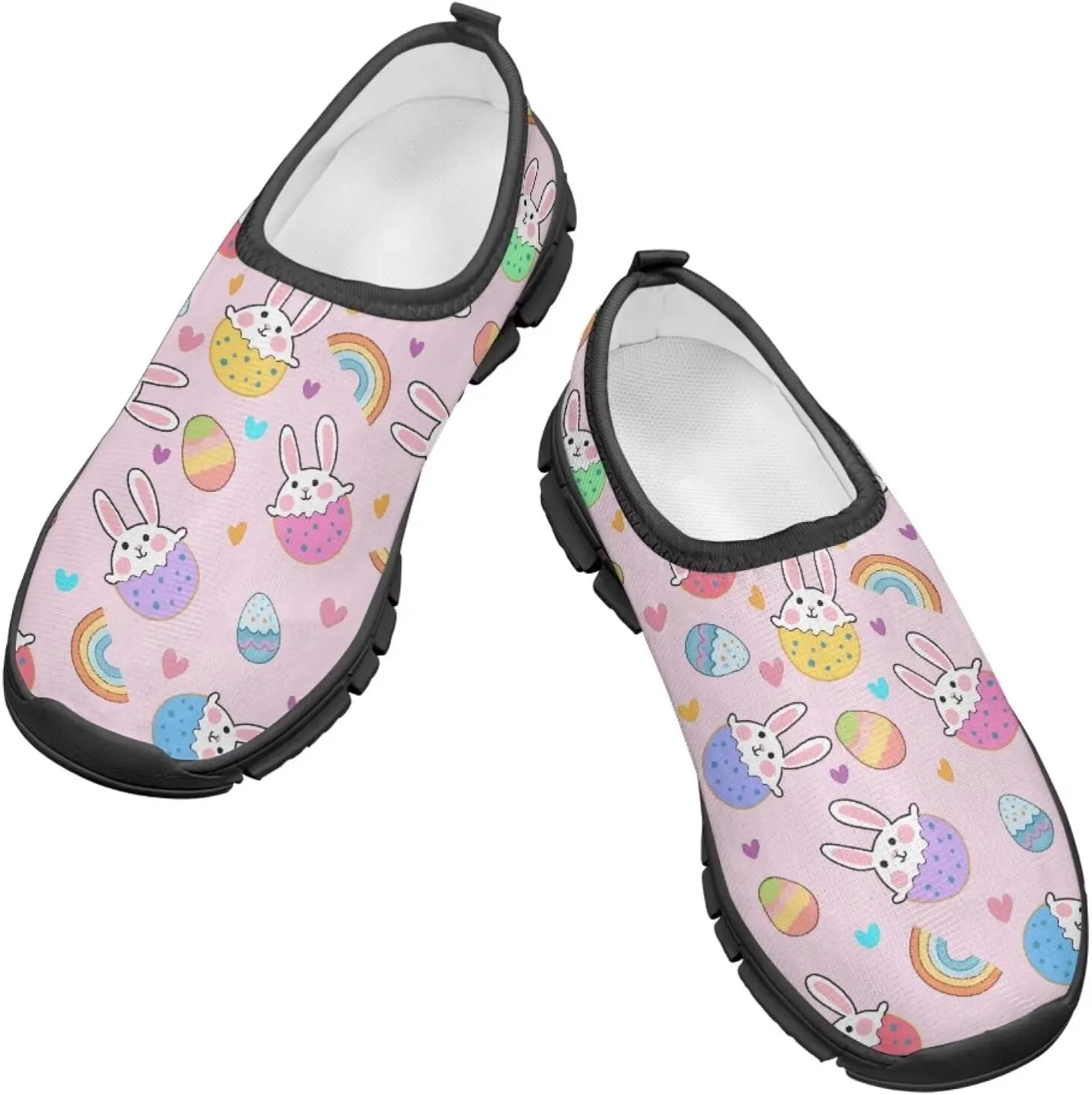 Happy Easter Pattern Running Shoes Low-Cut Sneakers for Boys Girls Big Kids Little Kids Casual Tennis Shoes