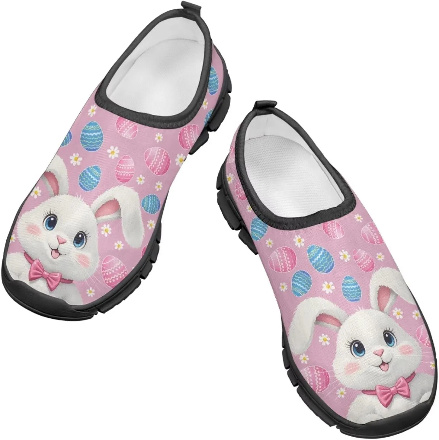 Happy Easter Pattern Running Shoes Low-Cut Sneakers for Boys Girls Big Kids Little Kids Casual Tennis Shoes