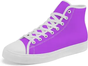 High Top Canvas Shoes for Men Women Purple High Top Sneakers Lace Up Casual Shoes Gifts for Boyfriend Girlfriend