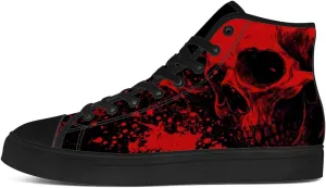 High Top Shoes for Men Women Skull High Top Canvas Sneakers Graffiti Shoes Gifts for Dad Mom