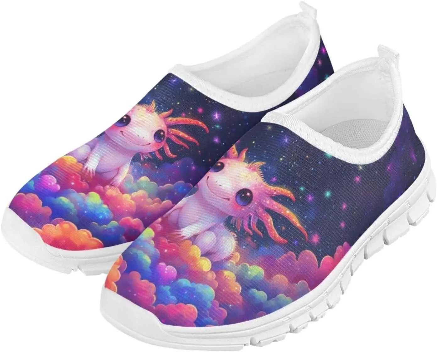 Kids Cute Shoes Colorful Clouds Slip On Shoes for Girls Size 11-2.5