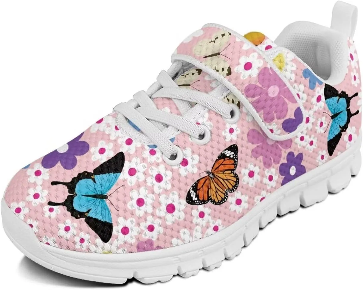 Kids Shoes Hook and Loops Running Athletic Shoes Slip On Non-Slip Shoes for Litter Kids Lightweight School Sport Sneaker for Boys Girls US 11-15