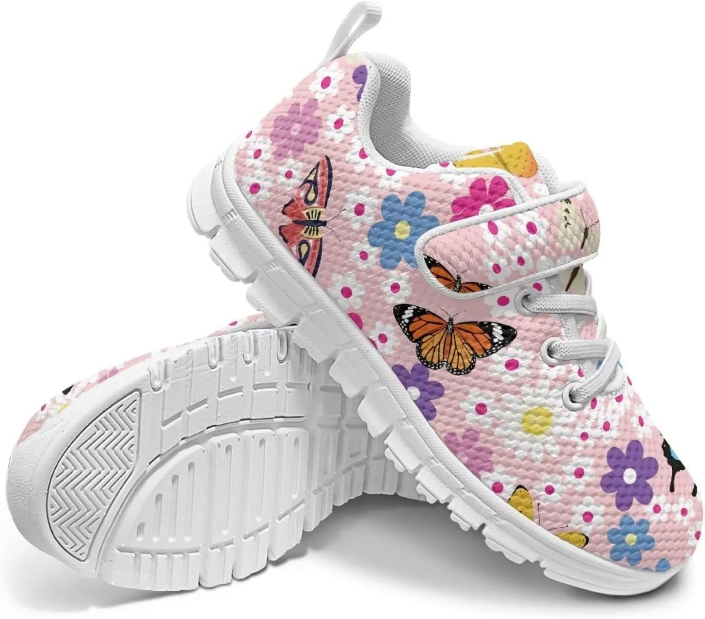Kids Shoes Hook and Loops Running Athletic Shoes Slip On Non-Slip Shoes for Litter Kids Lightweight School Sport Sneaker for Boys Girls US 11-15