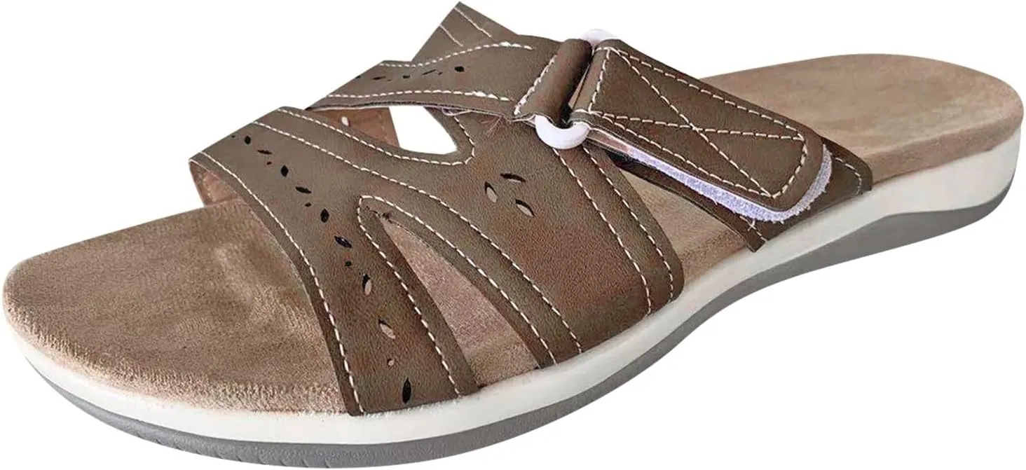 Orthopedic Sandals for Women Comfortable Dressy Summer Walking Plantar Fasciitis Sandals with Arch Support Adjustable Straps