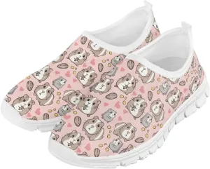 School Shoes for Girls Breathable Mesh Running Sneakers Comfortable Slip on Athletic Tennis Shoe